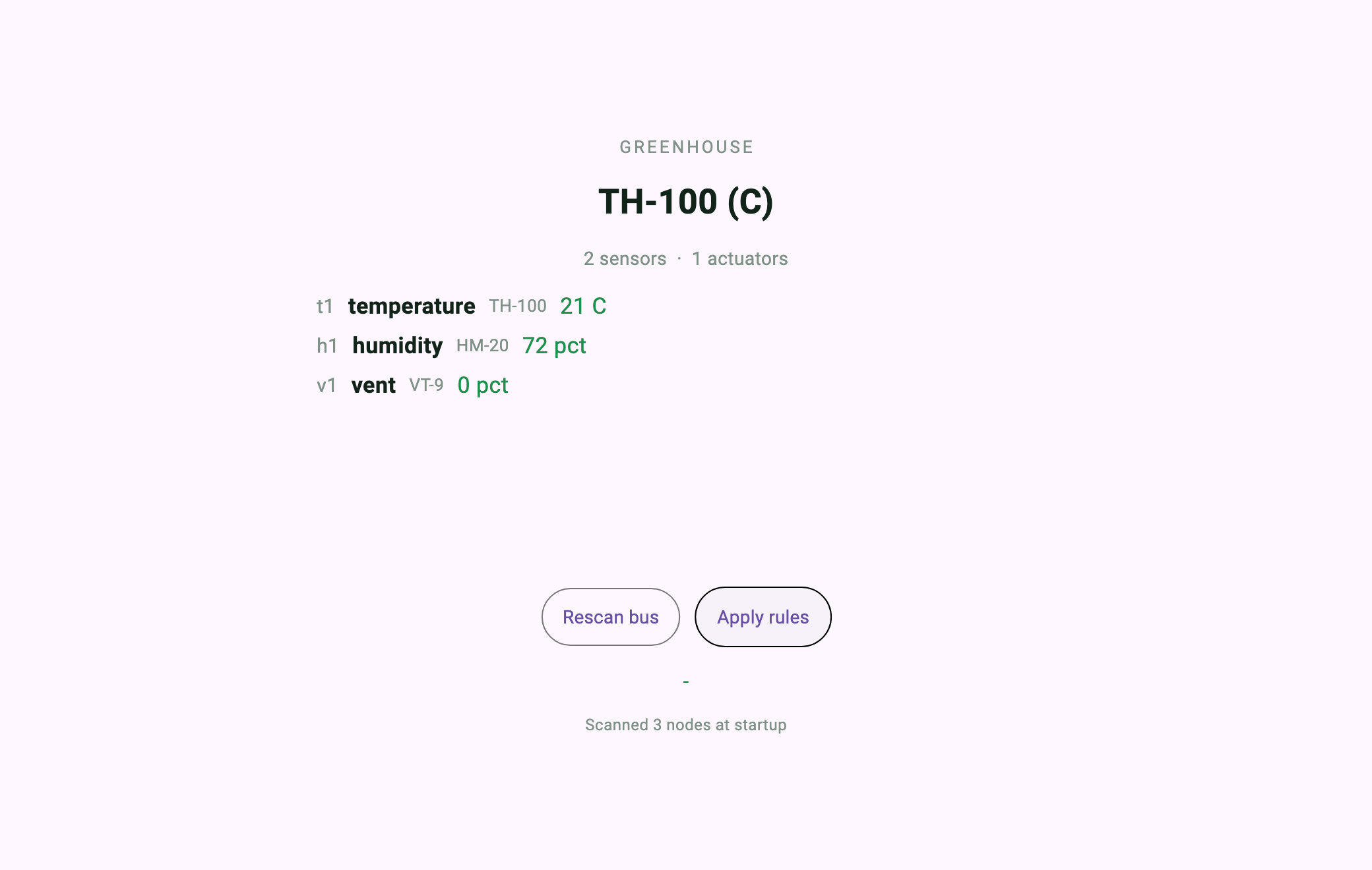 3 nodes — TH-100 Celsius, HM-20, VT-9